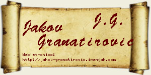Jakov Granatirović vizit kartica